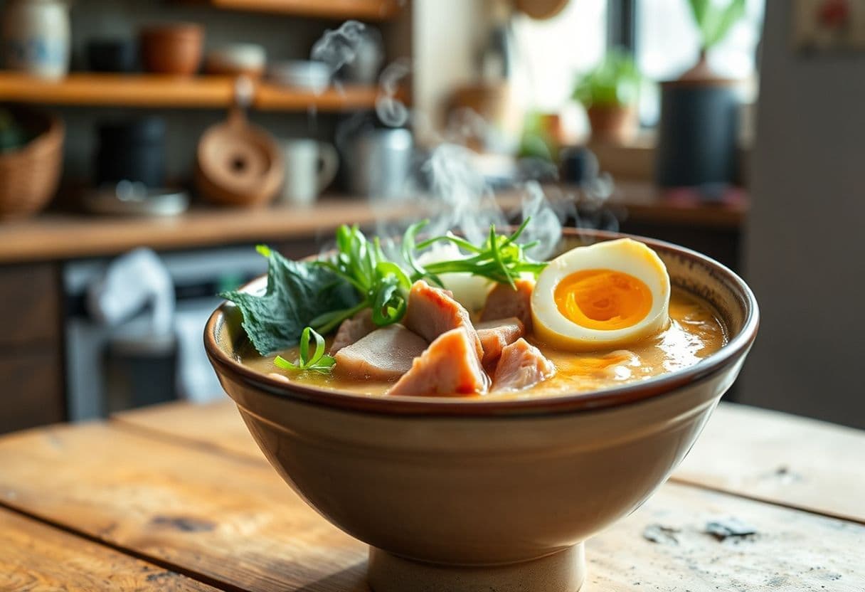 집에서 만드는 진한 돈코츠 라멘 레시피와 아이를 위한 응용법