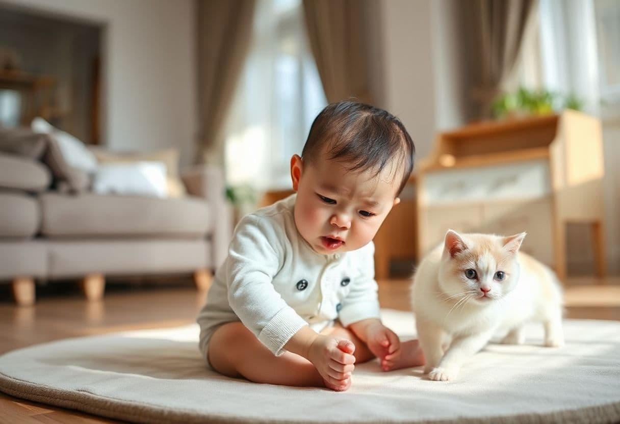 When Ajin's face turned beet red at eleven months old
