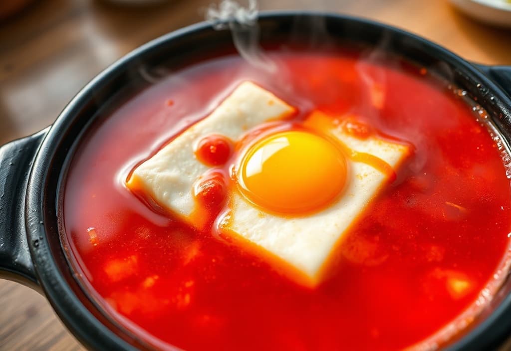 순두부찌개 레시피 고추기름으로 깊은 맛 내는 1인분 황금 비율